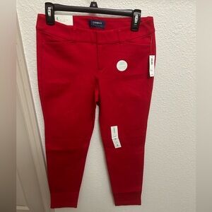 NWT Old Navy High Waisted Pixie Bright Red Pants